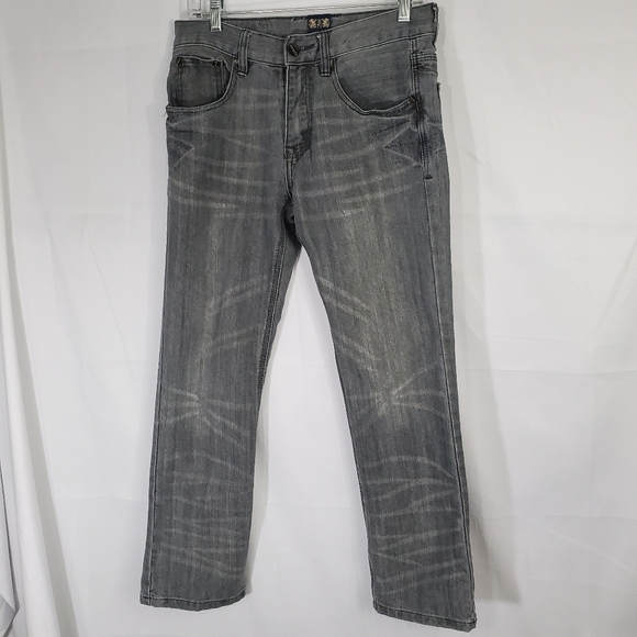 F.U.S.A.I. Gray Men's Demin Straight Leg Jeans Size 30 x 27.5 - Picture 1 of 7